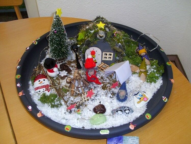 Weihnachtsteller mit Wichtel Willi